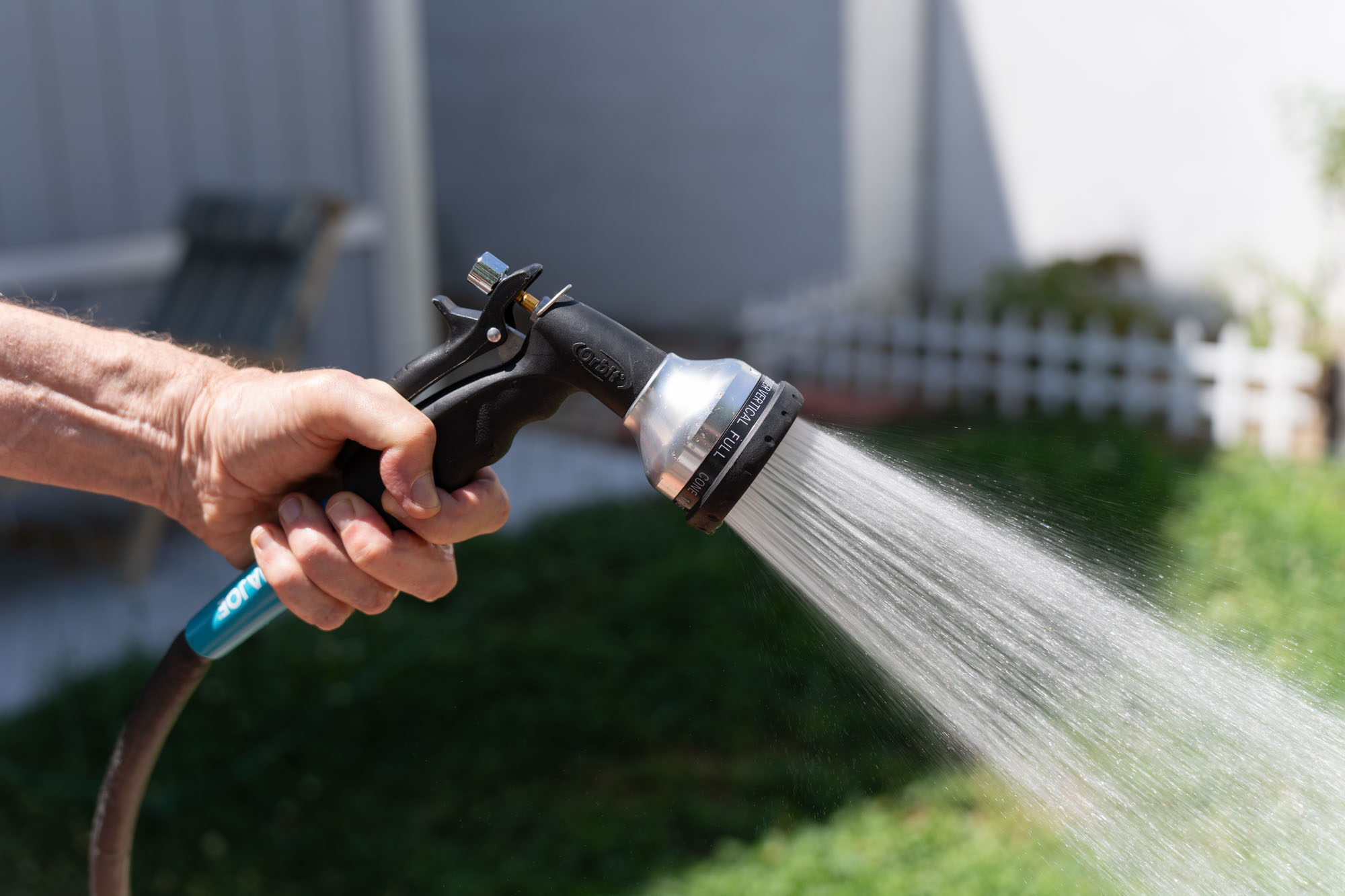 Garden Hose Nozzle, High Pressure Car Wash Sprayer Metal/Plastic Water Hose Nozzle for Outdoor Gardening, Pets Shower, Patio Floor Cleaning (Black)