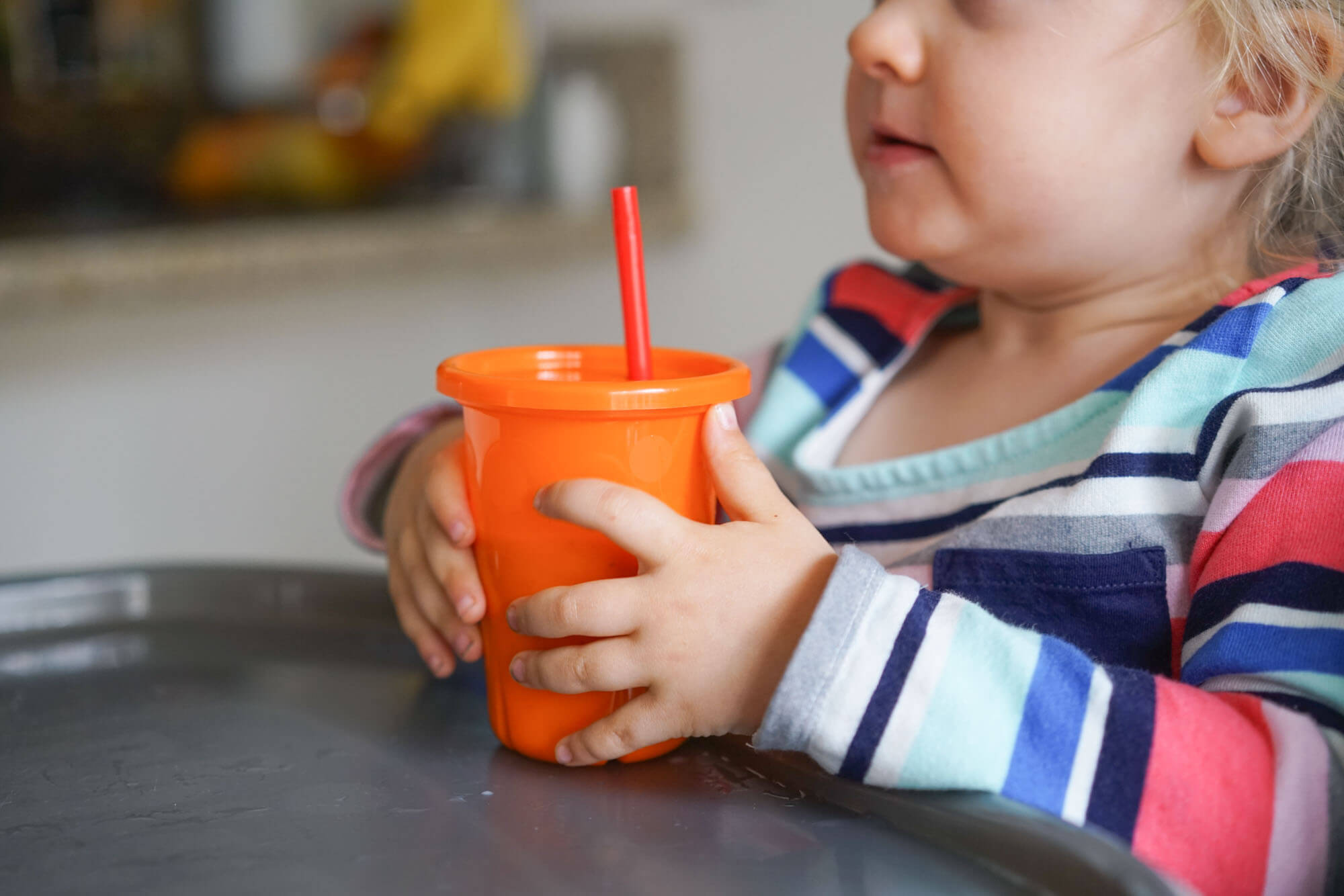  The First Years Take & Toss Toddler Straw Cups - Spill Proof  and Dishwasher Safe Toddler Cups with Straws - Toddler Feeding Supplies -  10 Oz - 4 Count : Baby