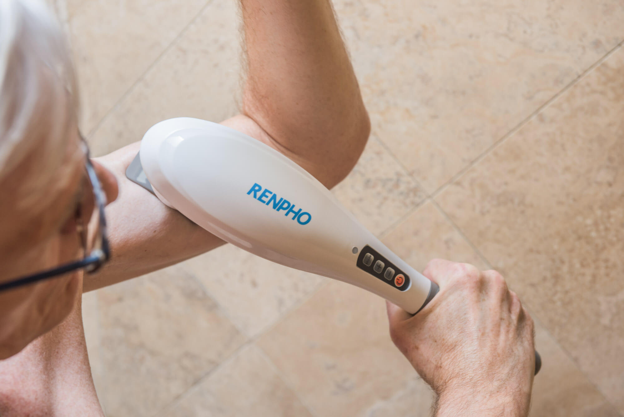 RENPHO Back Massager Handheld Rechargeable Hand Held Massage for Back,  Neck, Leg, Foot, Deep Tissue Muscle Massager