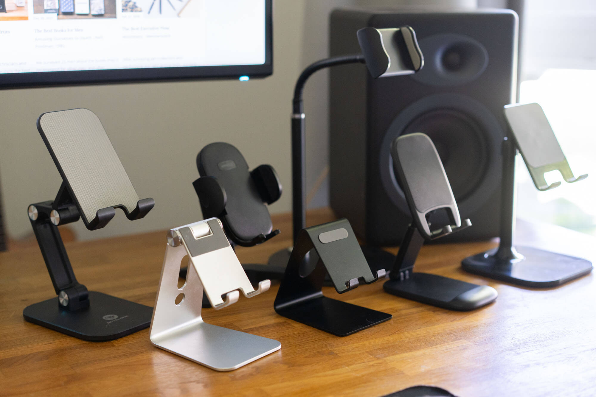 Desktop Phone Holder Support Telephone Bureau Stand for Cell Phone