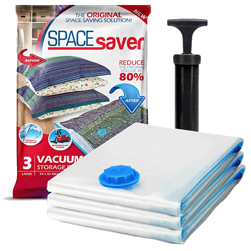 Hefty Shrink-Pak - 3 Extra Large Vacuum Storage Bags for Storage for  Clothes, Pillows, Towels, or Blankets - Space Saver Vacuum Sealer Bags  Ideal